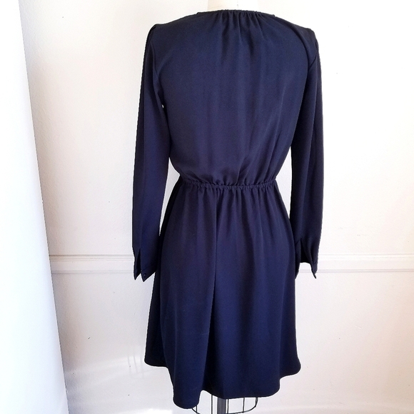 Michael Kors Black Midi Wrap Dress Small - Picture 5 of 10